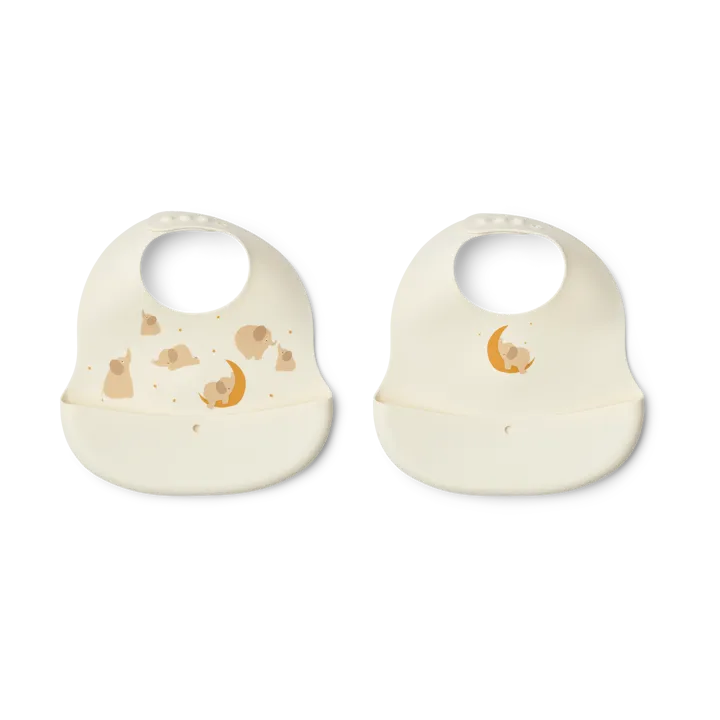 Ember printed slab 2-delig - Elephant-Creme de la creme - Liewood