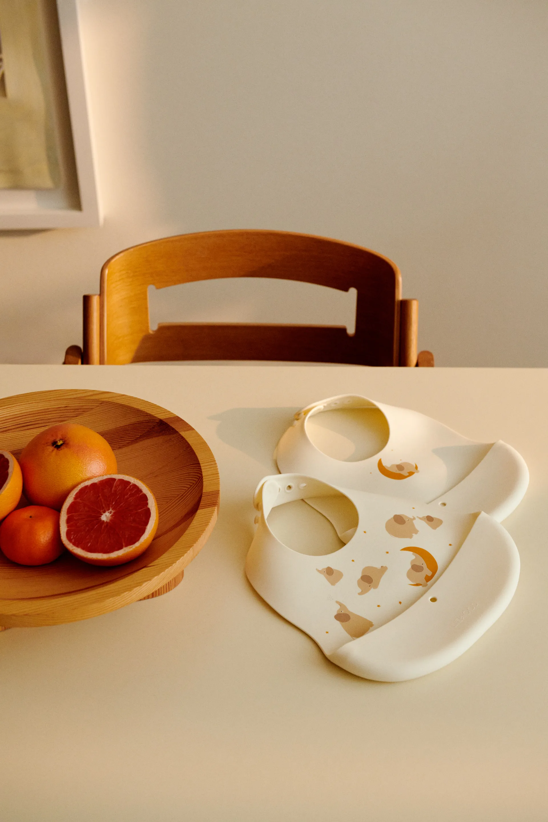 Ember printed slab 2-delig, Elephant-Creme de la creme Liewood