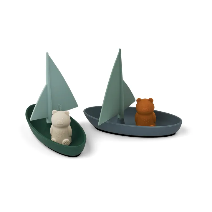 Ensley badspeelgoed bootjes 2-delig - Whale blue multi mix - Liewood