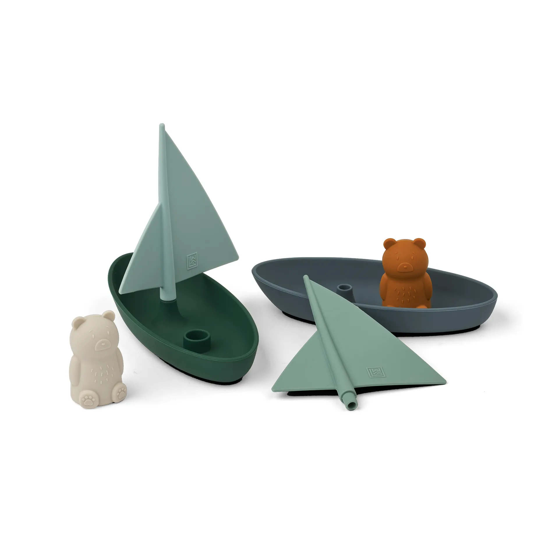 Ensley badspeelgoed bootjes 2-delig, Whale blue multi mix Liewood