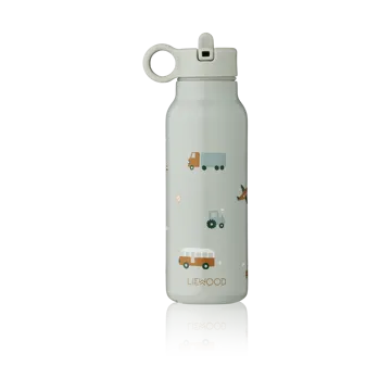 Falk waterfles 35 cl - Vehicles-dove blue mix - Liewood