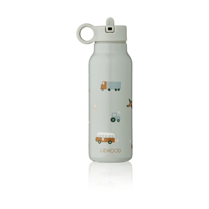 Falk waterfles 35 cl - Vehicles-dove blue mix - Liewood