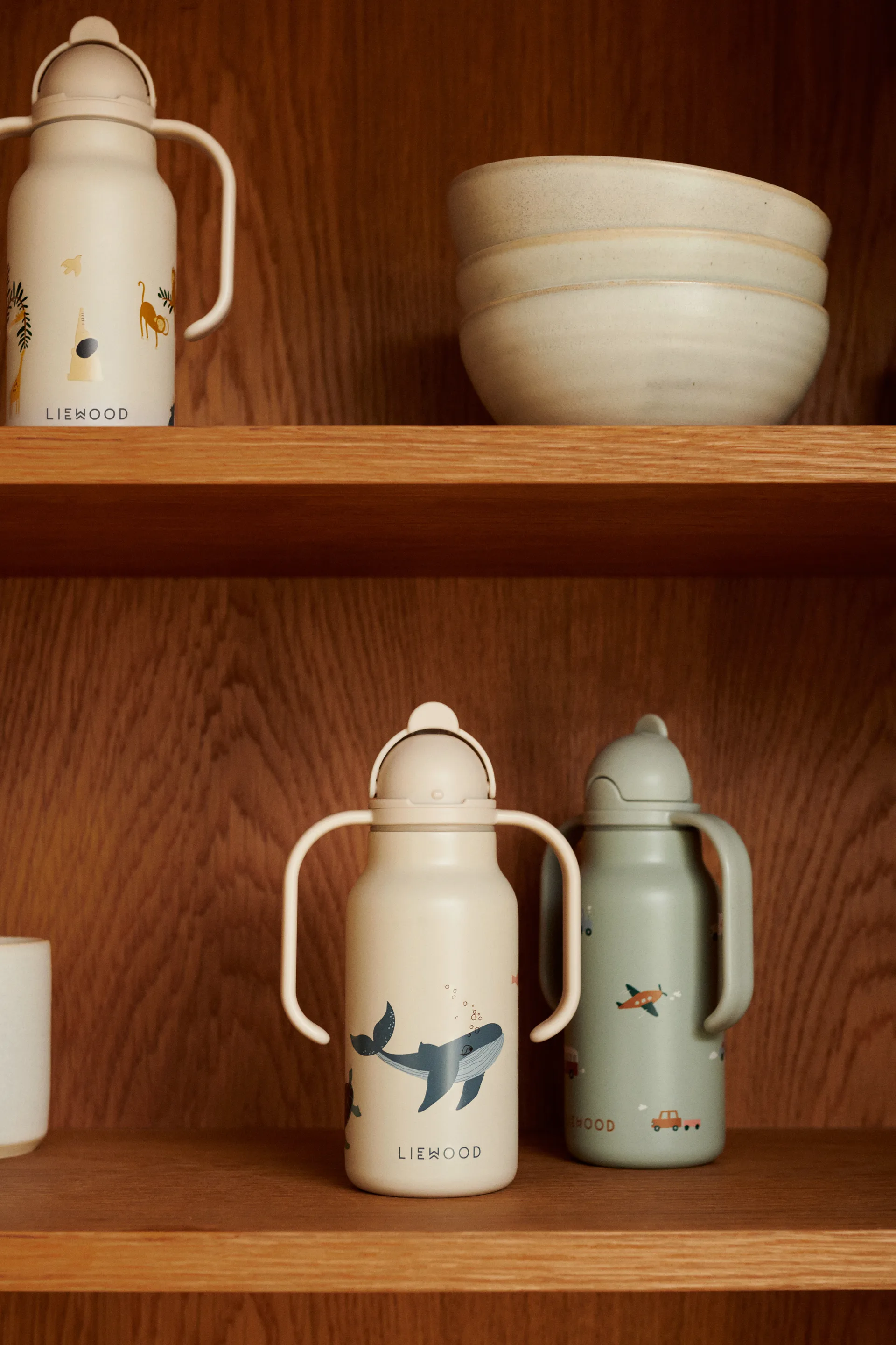 Falk waterfles 35 cl, Vehicles-dove blue mix Liewood