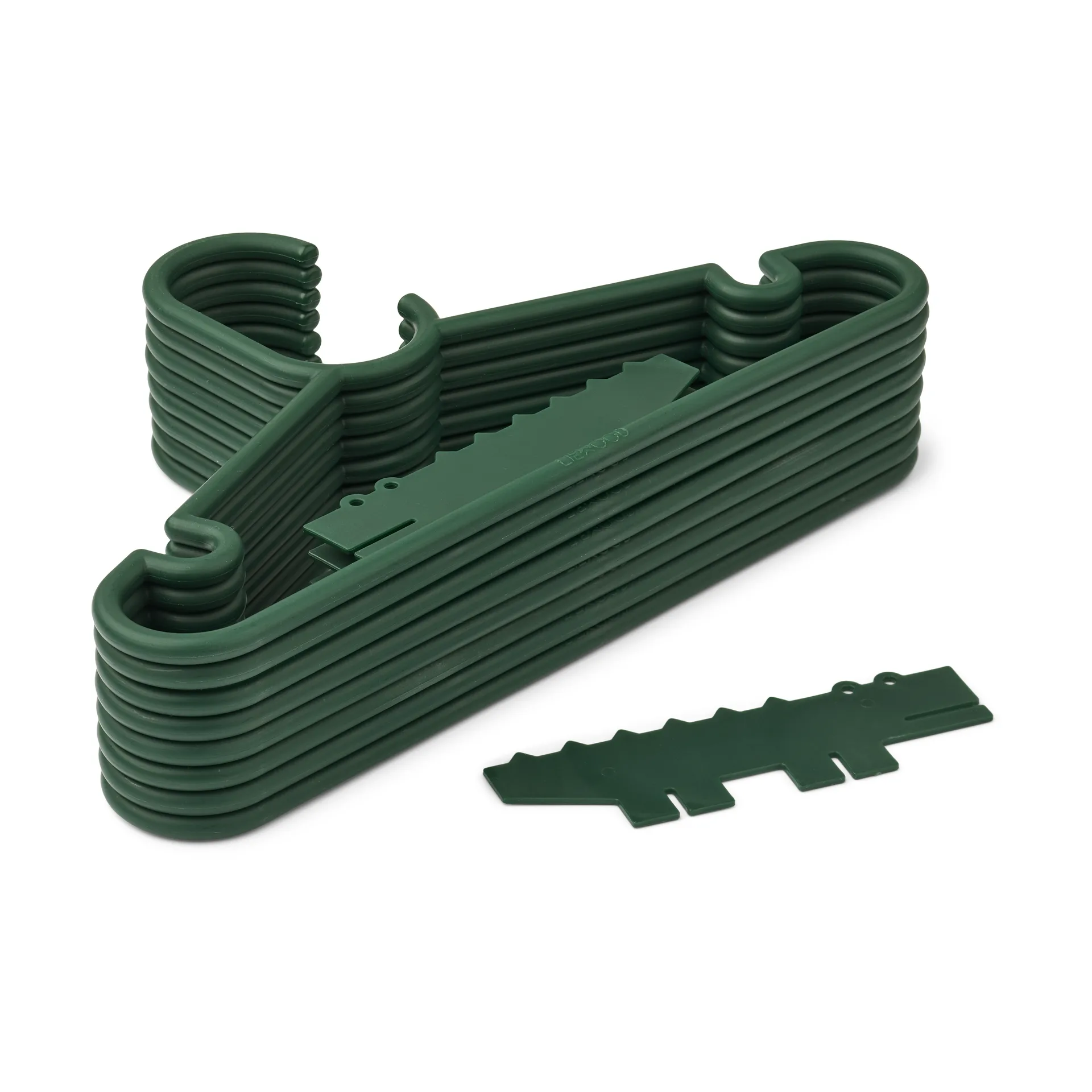 Falton krokodil kledinghanger 8-pack, Garden green Liewood