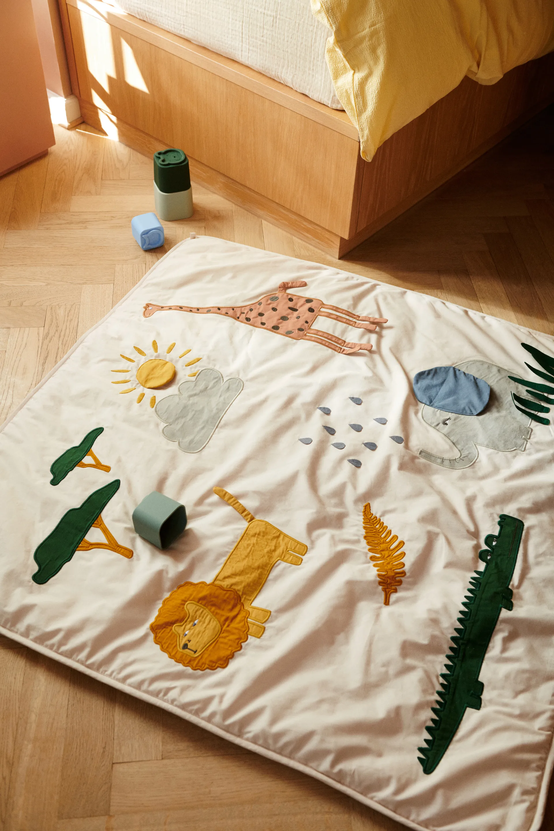 Glenn speeldeken 110x110 cm, Safari sandy mix Liewood