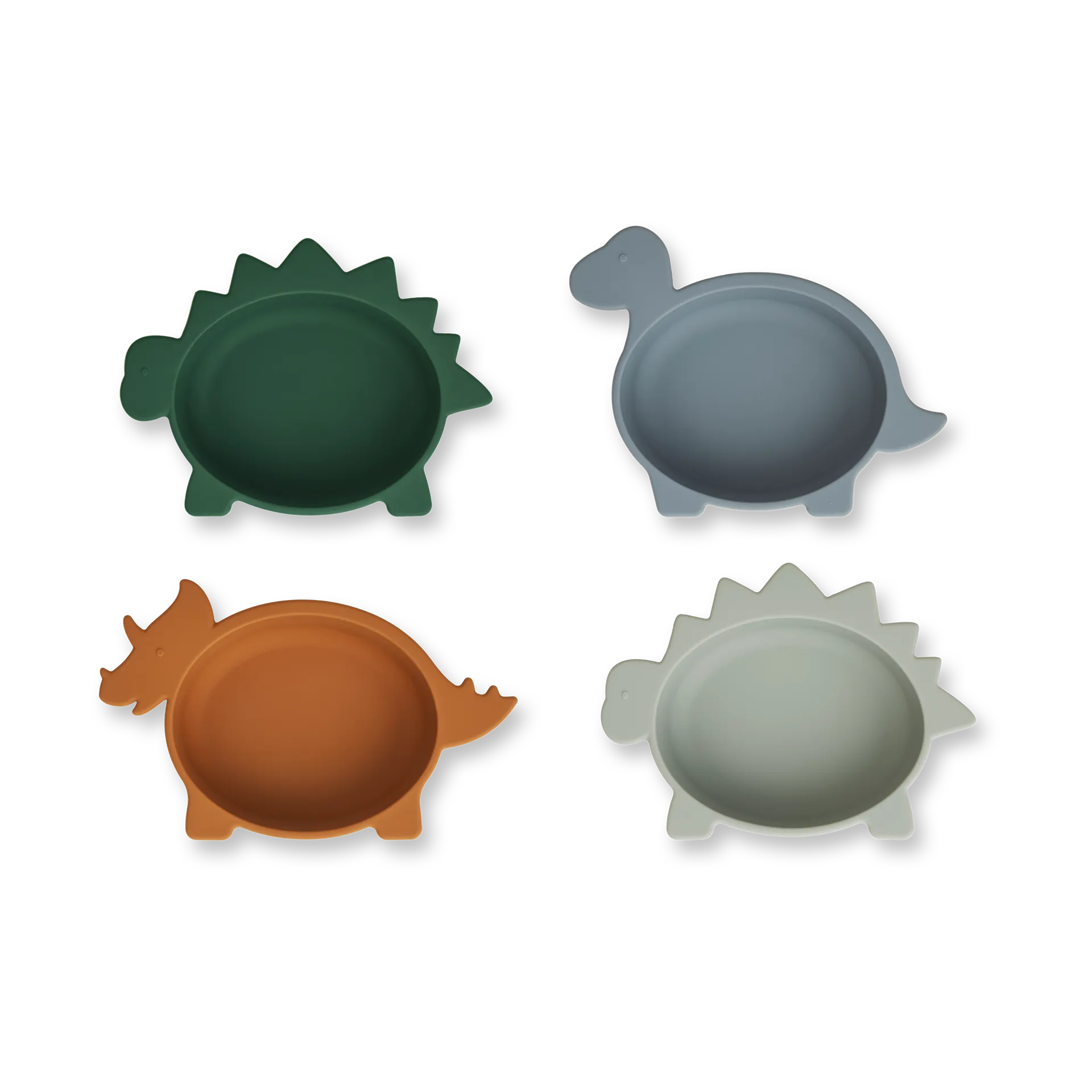 Iggy siliconen schaaltje 4-delig, Dino blue multi mix Liewood