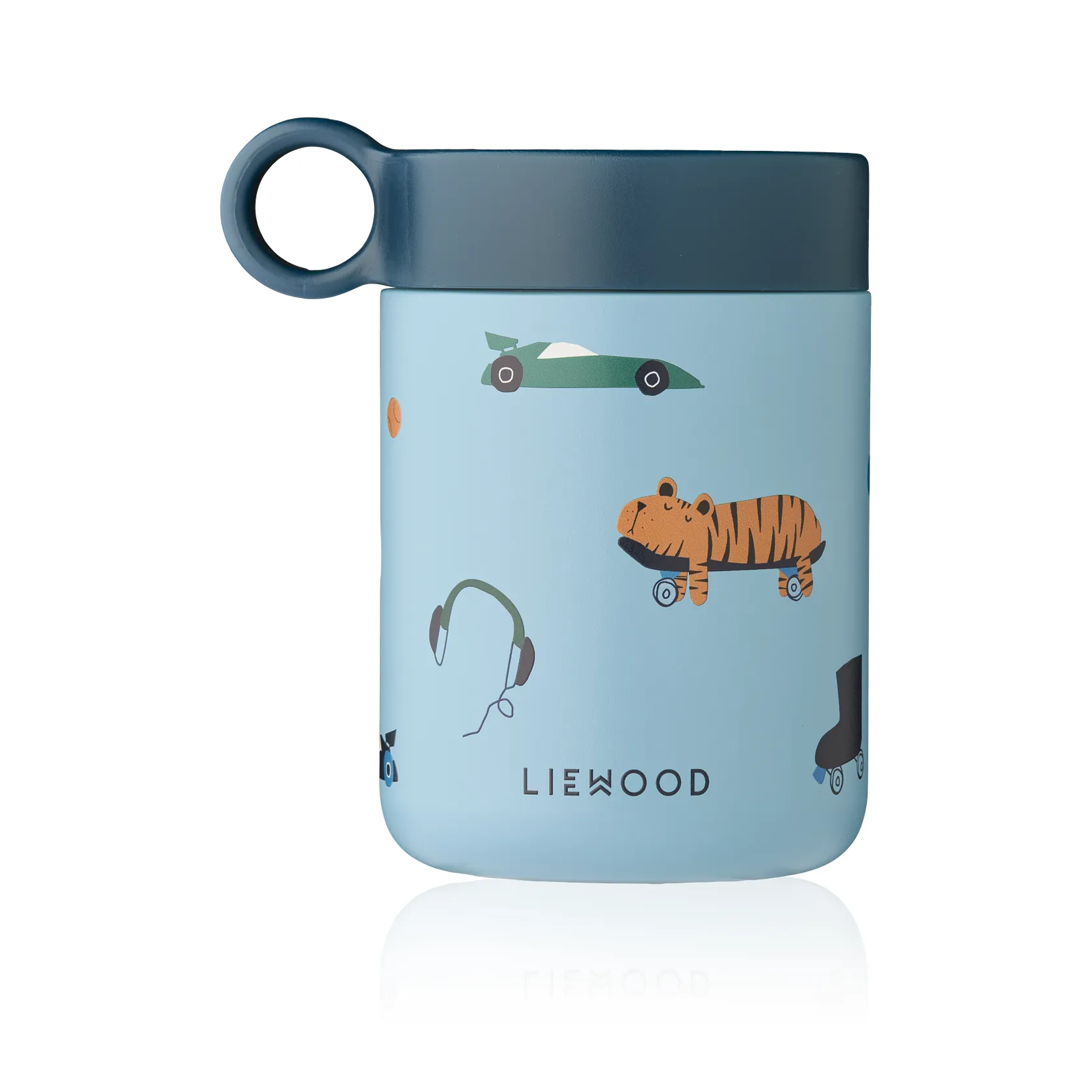 Liewood Kiani bedrukte voedselthermos Fun-beach blue