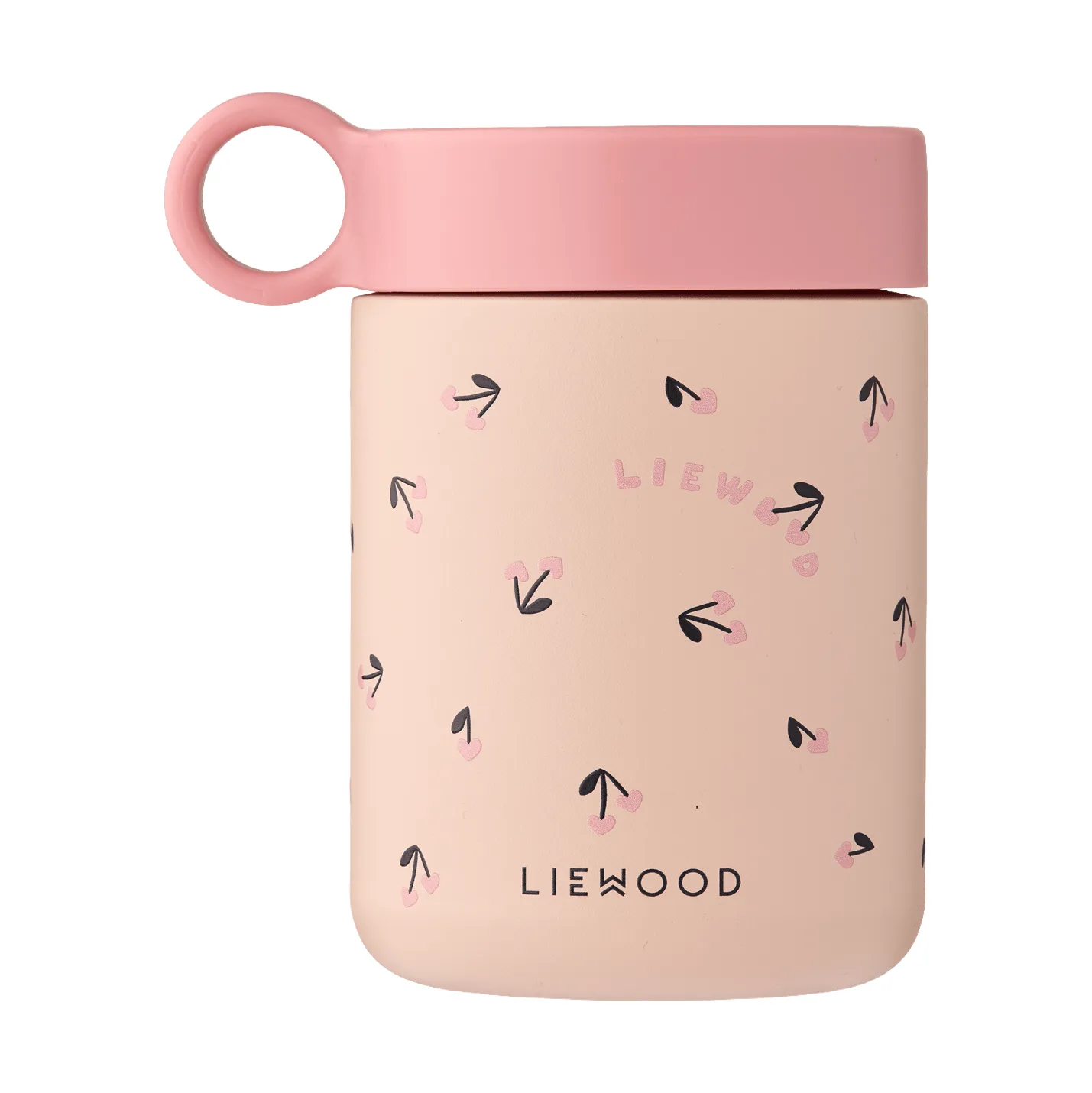 Kiani bedrukte voedselthermos, Mini kersenhart-roze Liewood
