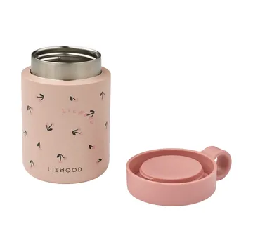 Kiani bedrukte voedselthermos - Mini kersenhart-roze - Liewood