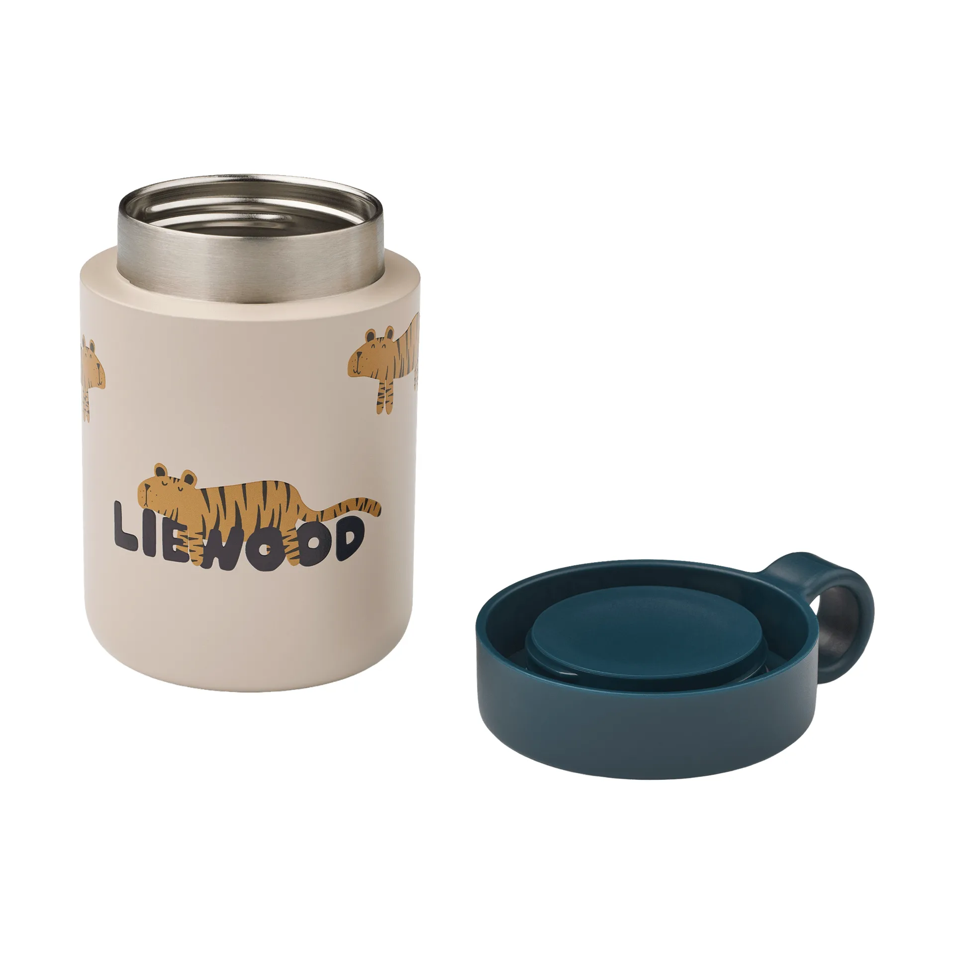 Kiani bedrukte voedselthermos, Tijger-zand Liewood