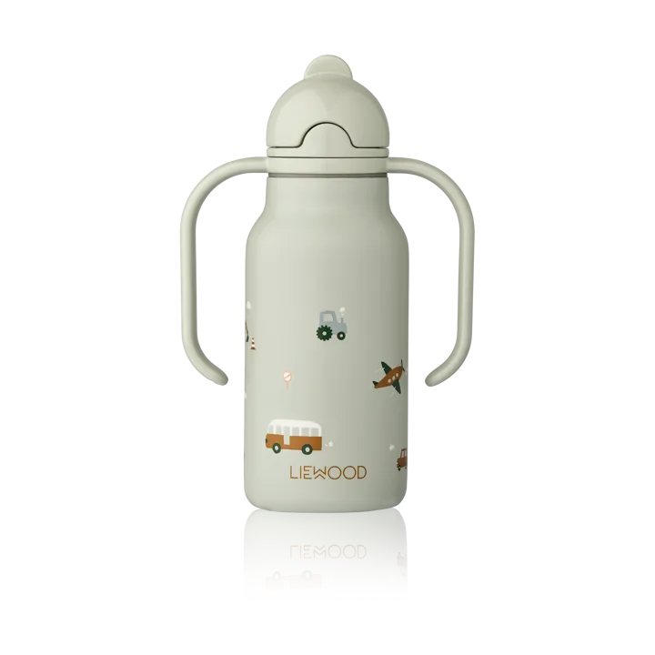 Kimmie drinkfles 25 cl - Vehicles-Dove blue - Liewood