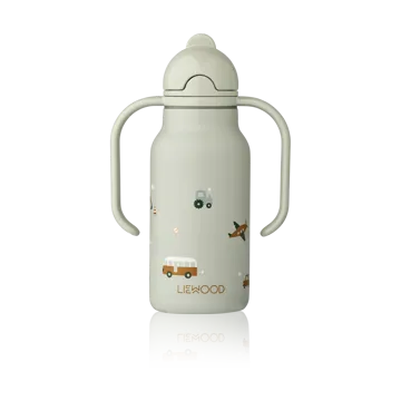 Kimmie waterfles 25 cl - Vehicles-Dove blue - Liewood