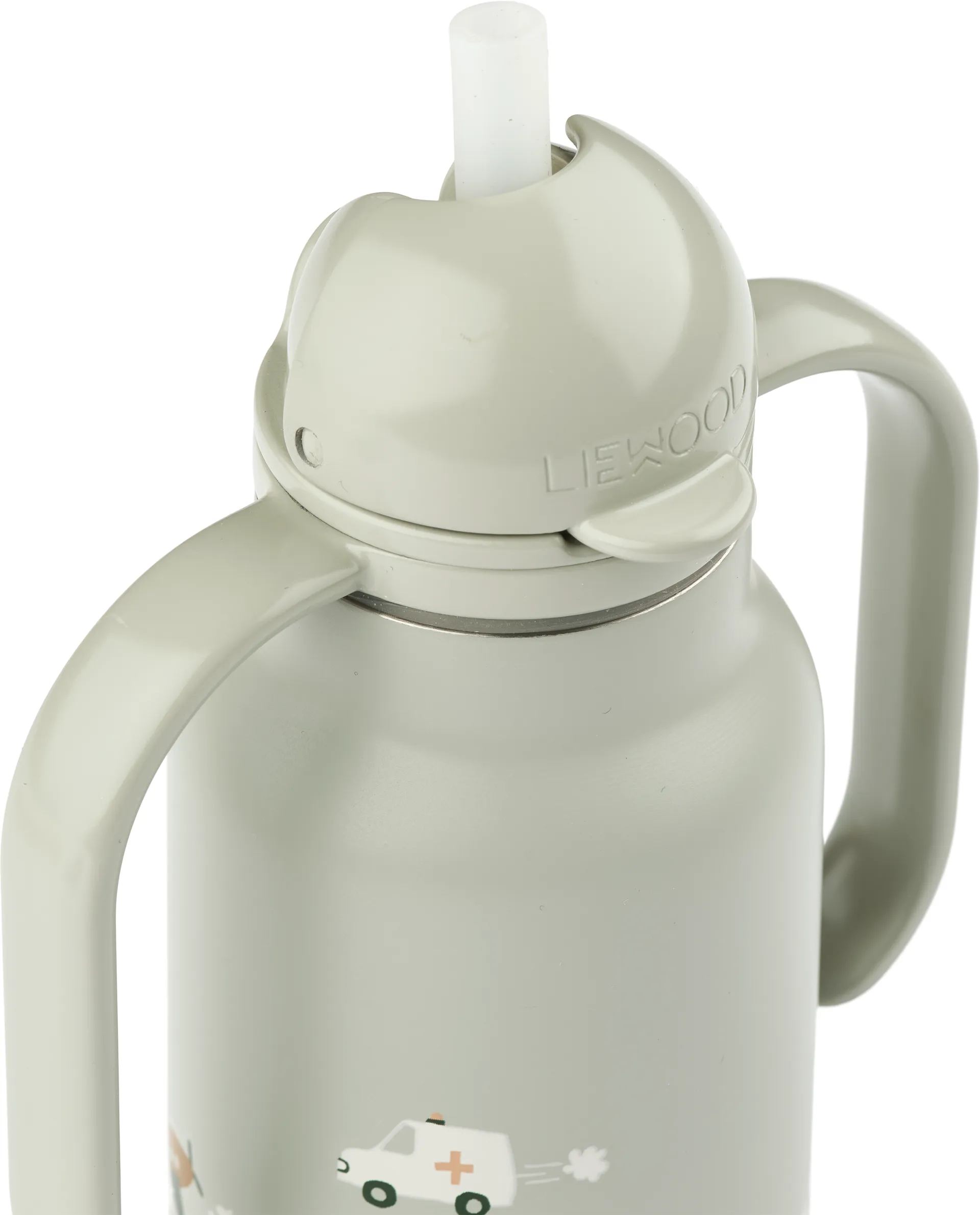 Kimmie waterfles 25 cl, Vehicles-Dove blue Liewood