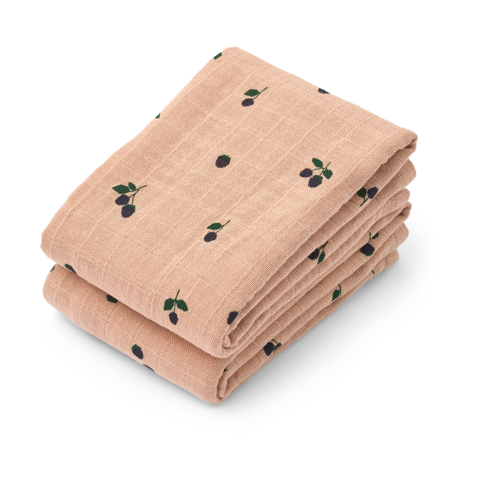 Lewis mousseline deken 2-pack 65x65 cm, Mini Berry-Pale tuscany Liewood