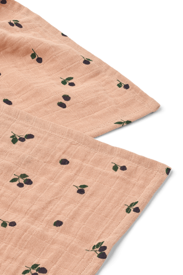 Lewis mousseline deken 2-pack 65x65 cm - Mini Berry-Pale tuscany - Liewood