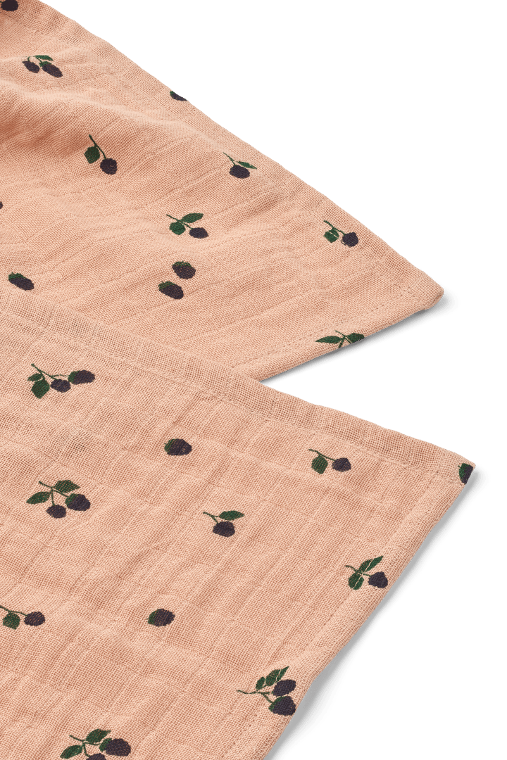 Lewis mousseline deken 2-pack 65x65 cm, Mini Berry-Pale tuscany Liewood
