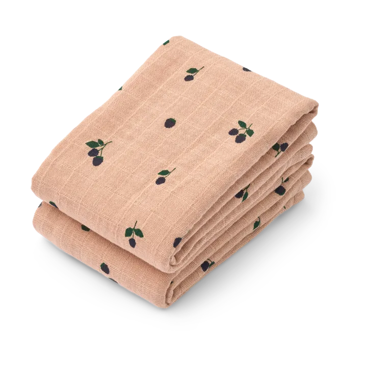 Lewis mousseline doek 2-pack 65x65 cm - Mini Berry-Pale tuscany - Liewood