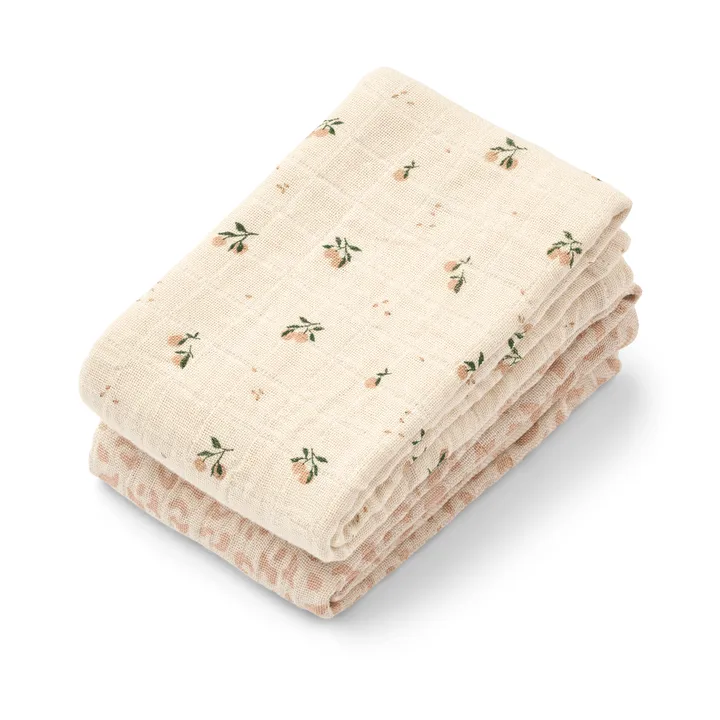 Lewis mousseline doek 2-pack 65x65 cm - Mini leo-Mini peach mix - Liewood