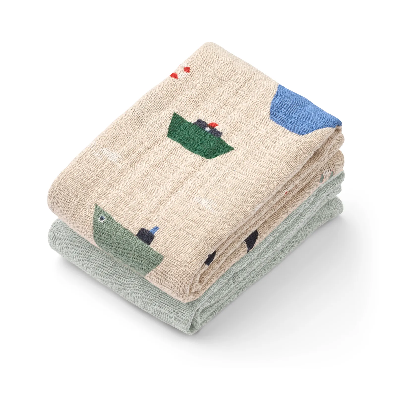 Lewis mousseline doek 2-pack 65x65 cm, Sailing-dove blue mix Liewood