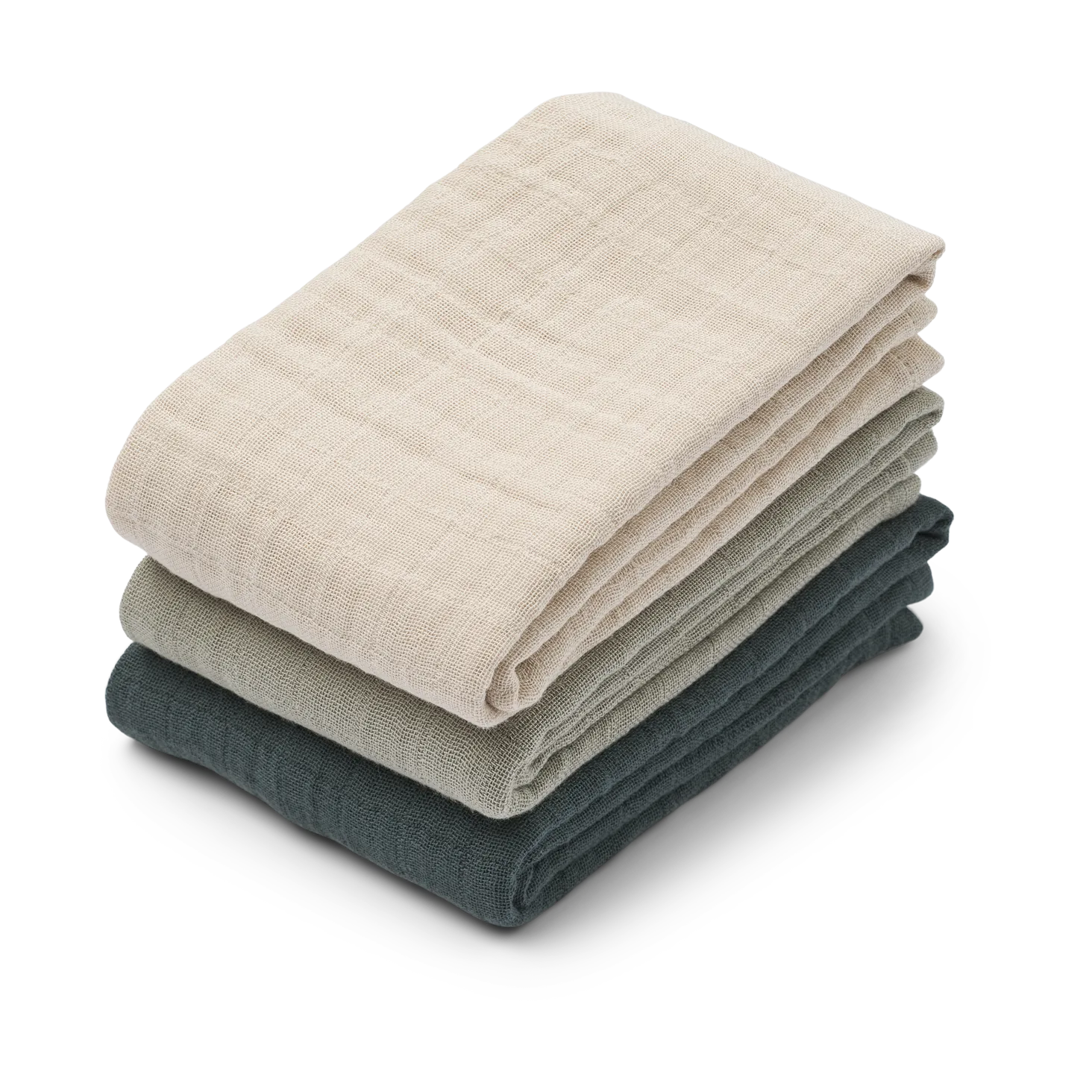 Lewis muslin hydrofiele doek 3-delig 65x65 cm, Dove blue mix Liewood