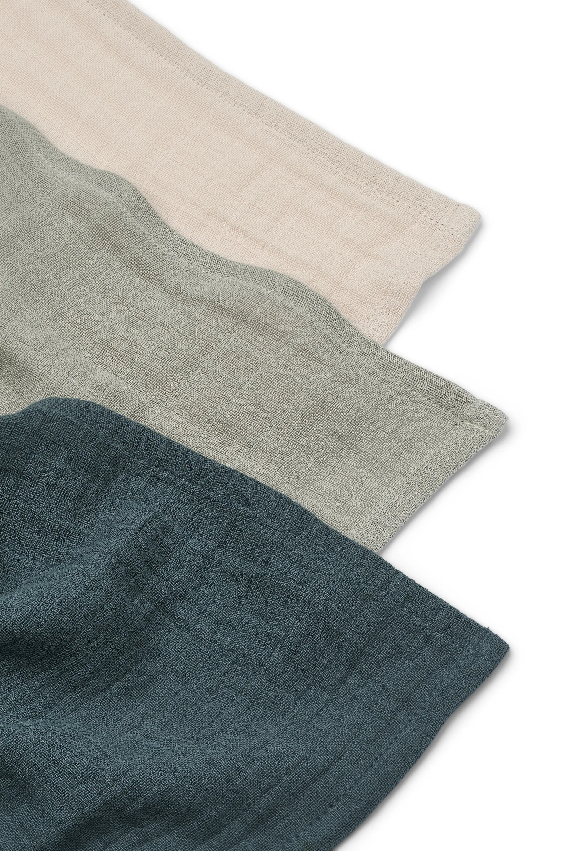 Lewis muslin hydrofiele doek 3-delig 65x65 cm, Dove blue mix Liewood