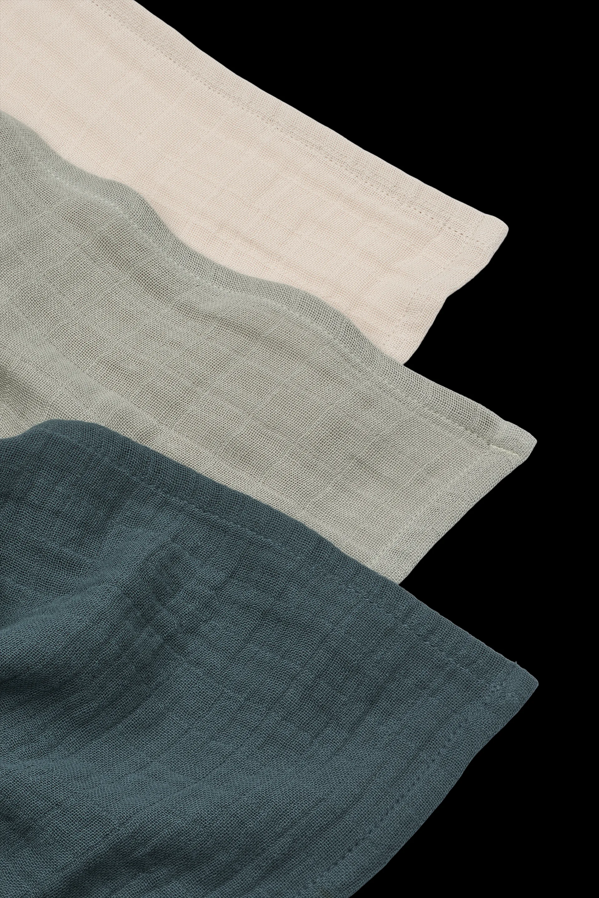 Lewis muslin hydrofiele doek 3-delig 65x65 cm, Dove blue mix Liewood