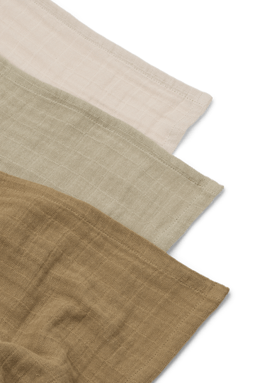 Lewis muslin hydrofiele doek 3-delig 65x65 cm - Sandy mix - Liewood