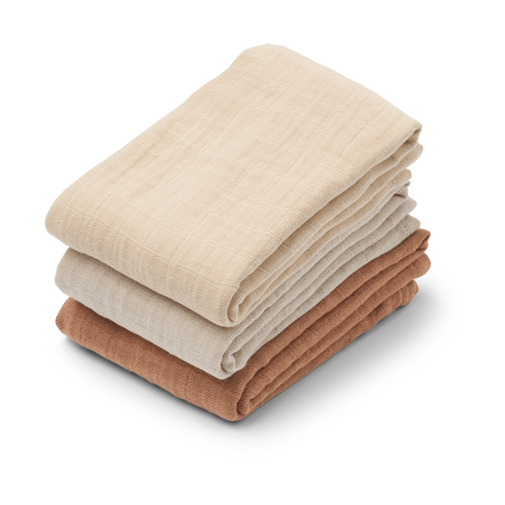 Lewis muslin hydrofiele doek 3-delig 65x65 cm - Tuscany rose mix - Liewood