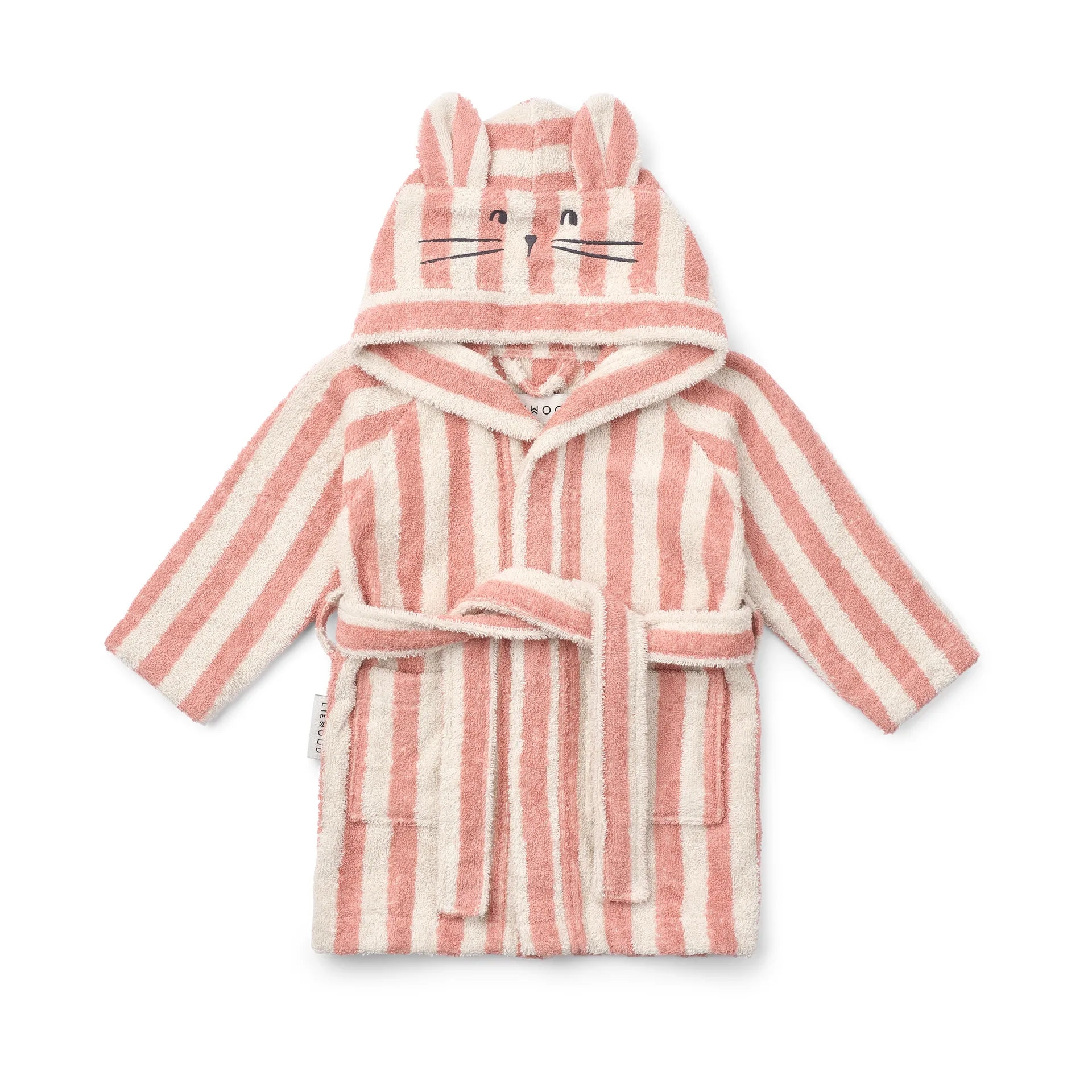 Lily badjas coral blush crème-de-la-crème streep, 5-6 jaar Liewood