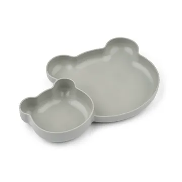 Magus Bear Divider bord 2-delig - Dove blue - Liewood