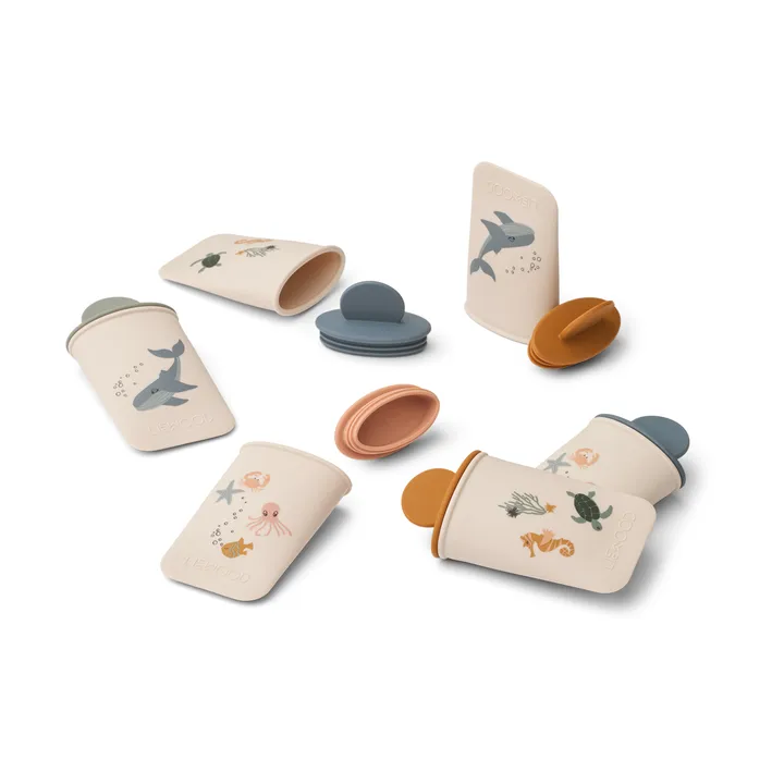 Malik printed mini ijsvormpjes 12-delig - Sea creature-sandy - Liewood