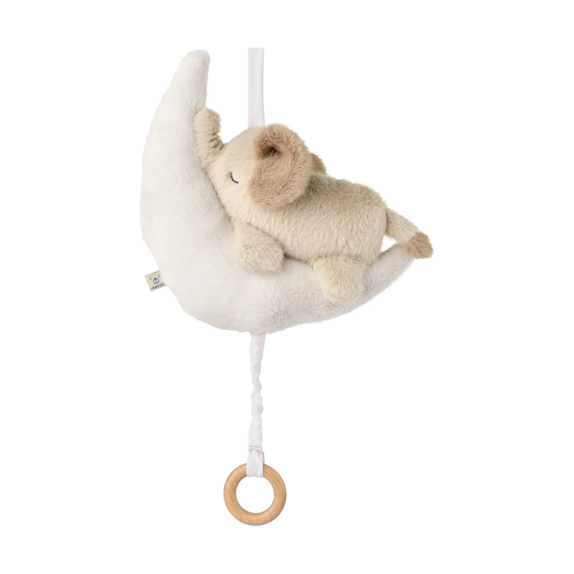 Manyd baby olifant muziekmobiel, Mist-Sandy Liewood