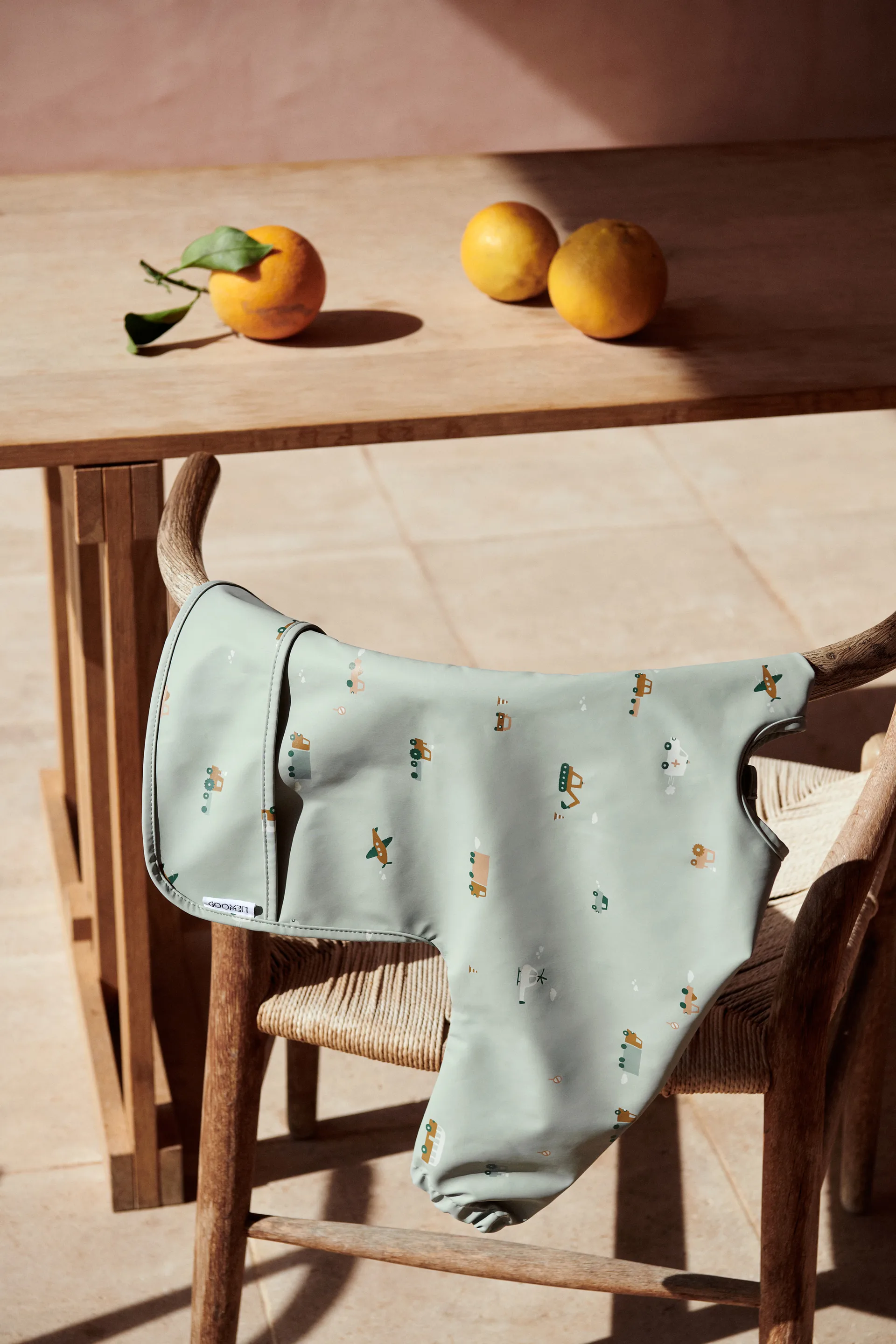 Merle slab met mouw, Vehicles-dove blue mix Liewood