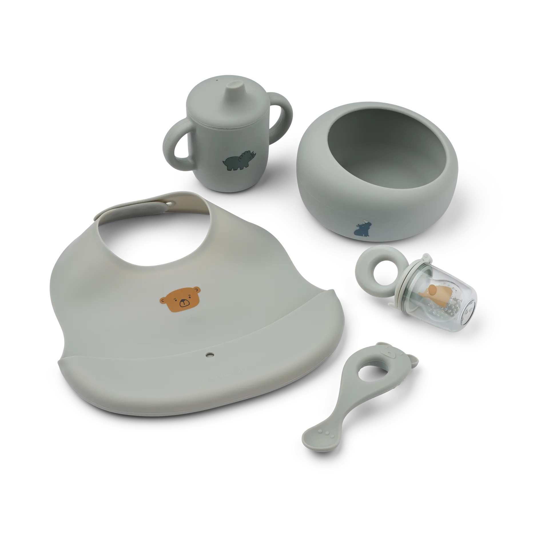 Mileah baby eetset, Dove blue Liewood