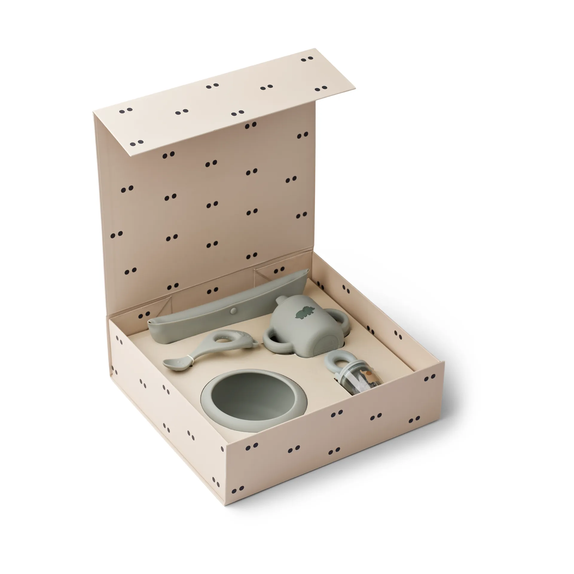 Mileah baby eetset, Dove blue Liewood