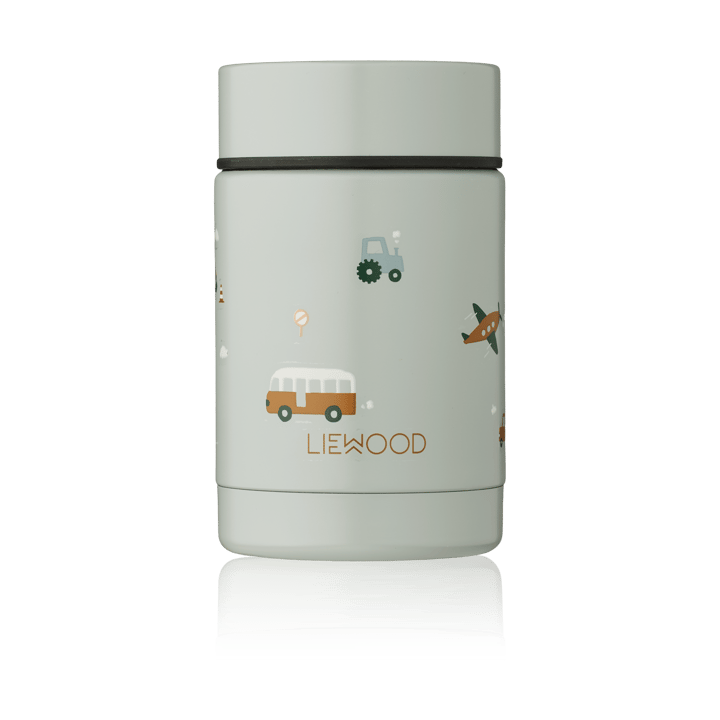 Nadja thermobak 0,25 L - Vehicles-dove blue mix - Liewood