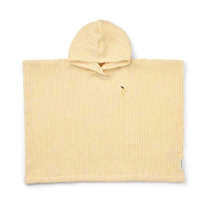 Paco badponcho lemon yellow crème-de-la-crème streep - 3-4 jaar - Liewood