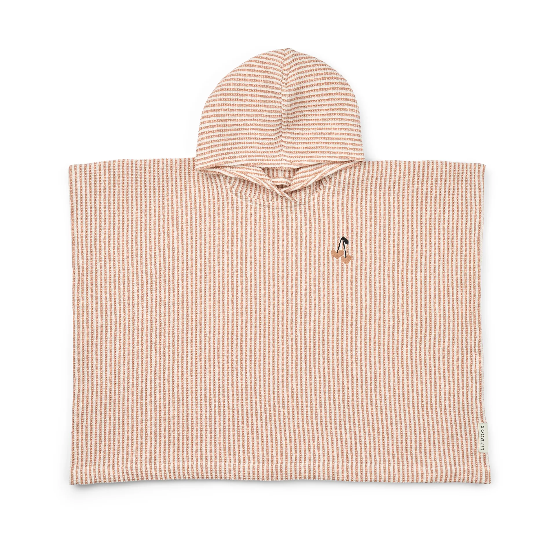Paco badponcho tuscany rose crème-de-la-crème streep, 1-2 jaar Liewood