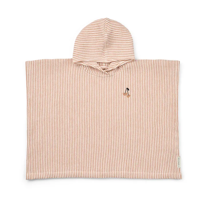 Paco badponcho tuscany rose crème-de-la-crème streep - 1-2 jaar - Liewood