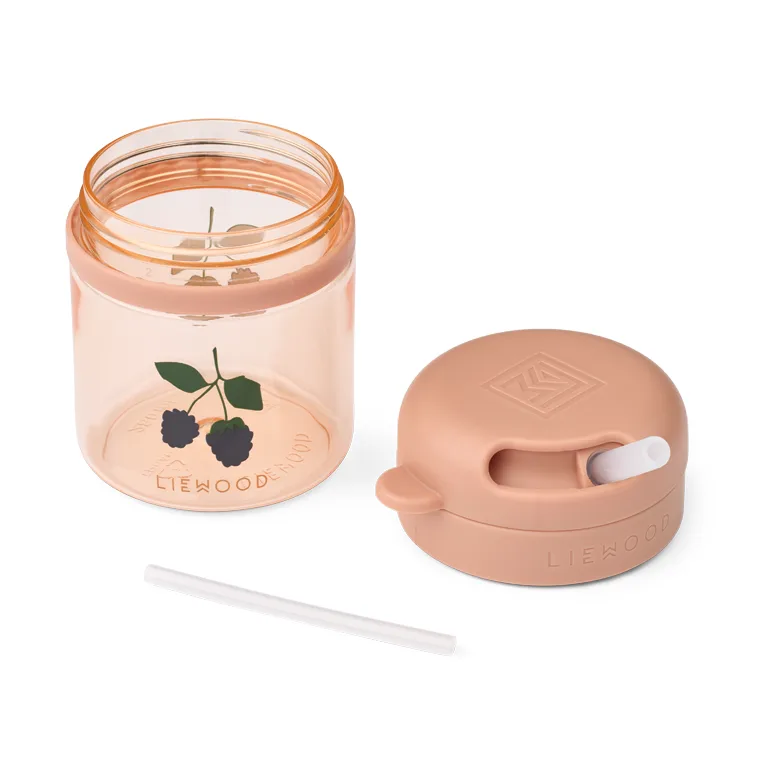 Pavia mok met rietje 28 cl, Berry-Pale Tuscany Liewood