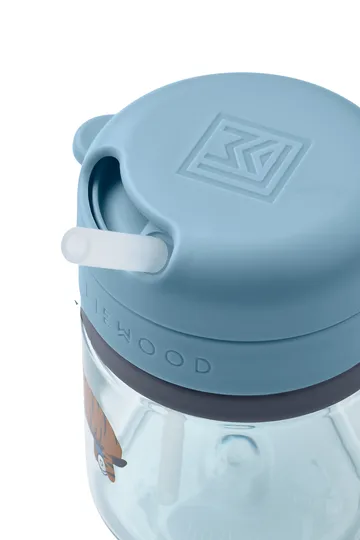 Pavia mok met rietje - Fun-beach blue, 28 cl - Liewood