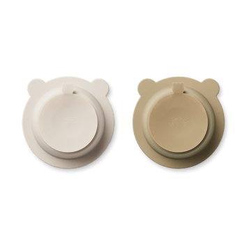Peony bord met zuignap Ø16 cm 2-delig - Sandy-Oat - Liewood