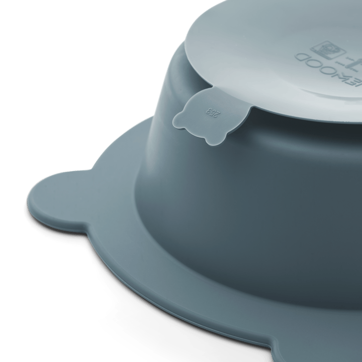 Peony bord met zuignap Ø16 cm 2-delig, Sea blue-Whale blue Liewood
