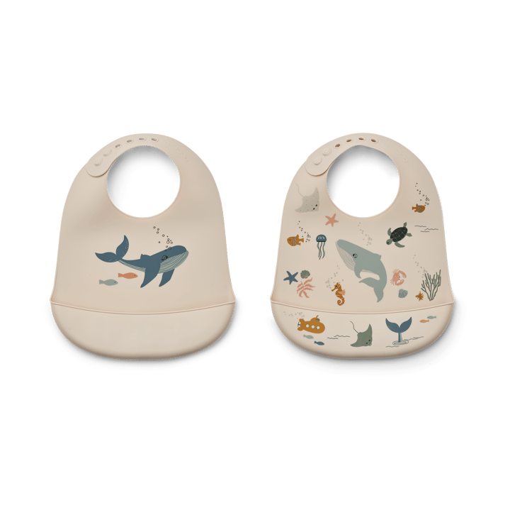 Tilda slab siliconen 2-pack - Sea creature-Sandy - Liewood