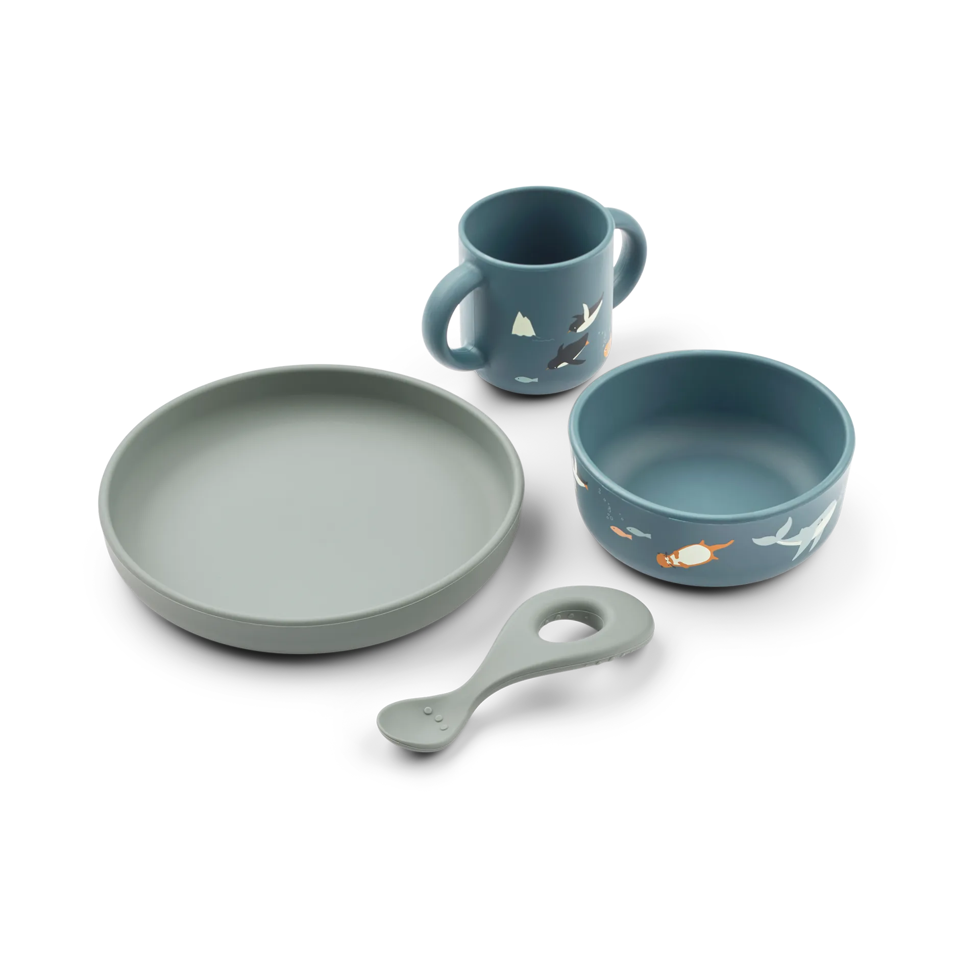 Vivi printed servies set 4-delig, Arctic Sea-Ocean view Liewood