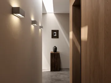 Linea W1 wandlamp switch tune - Titanium, 7x15 cm - Light-Point