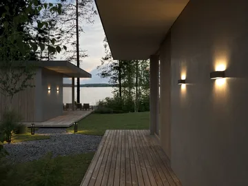 Linea W2 wandlamp switch tune - Black, 7x30 cm - Light-Point