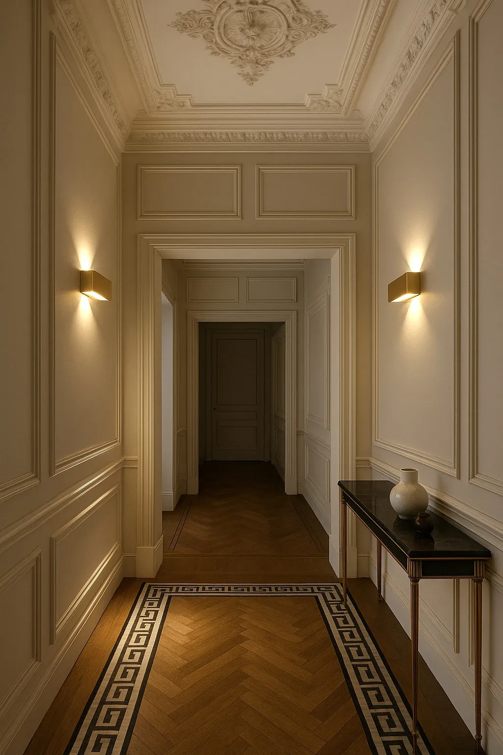 Linea W3 wandlamp switch tune, Brass, 7x60 cm Light-Point