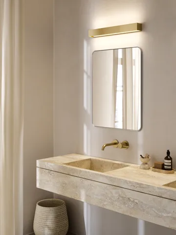 Linea W3 wandlamp switch tune - Brass, 7x60 cm - Light-Point