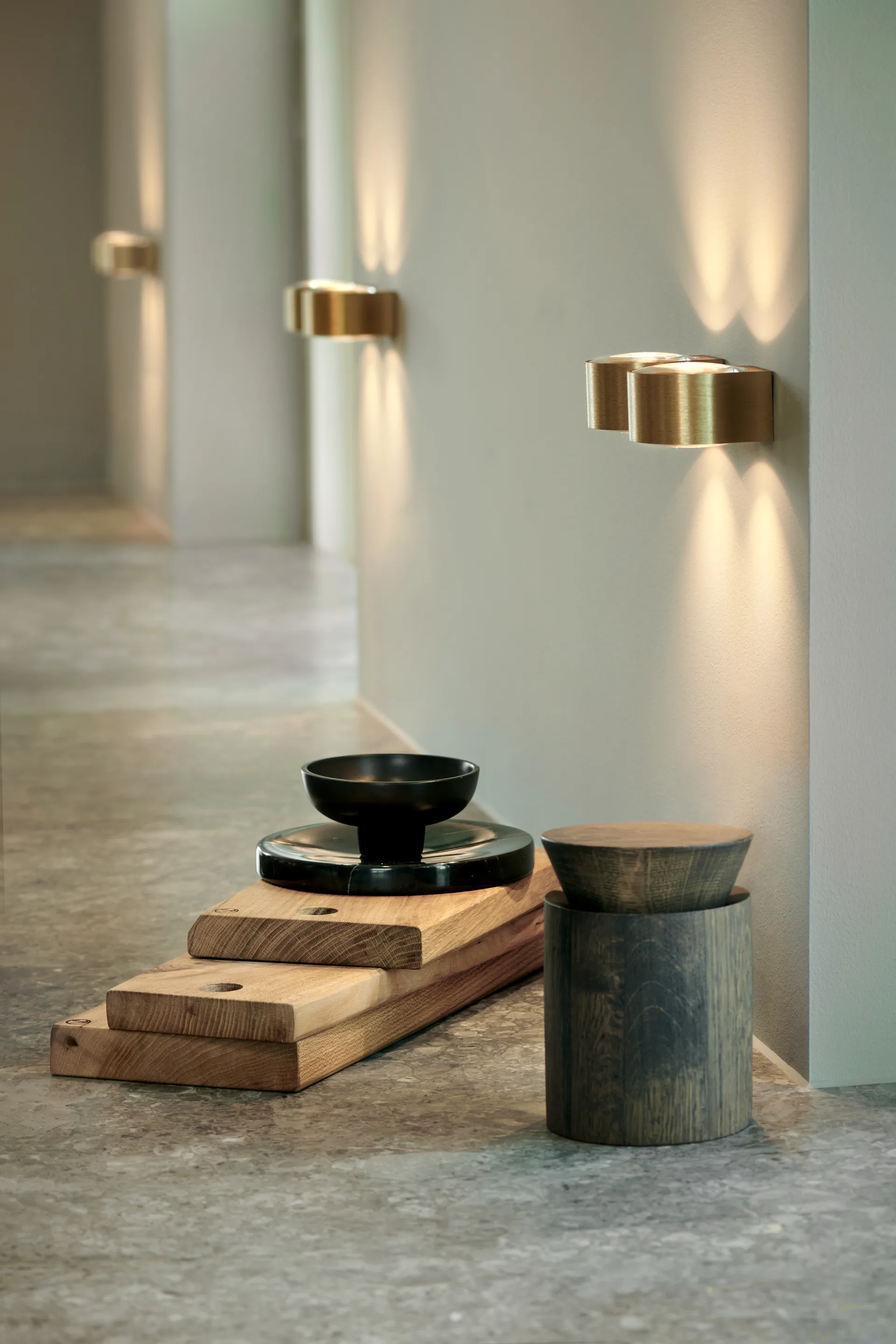 Orbit wandlamp W1 2700K, Brass Light-Point